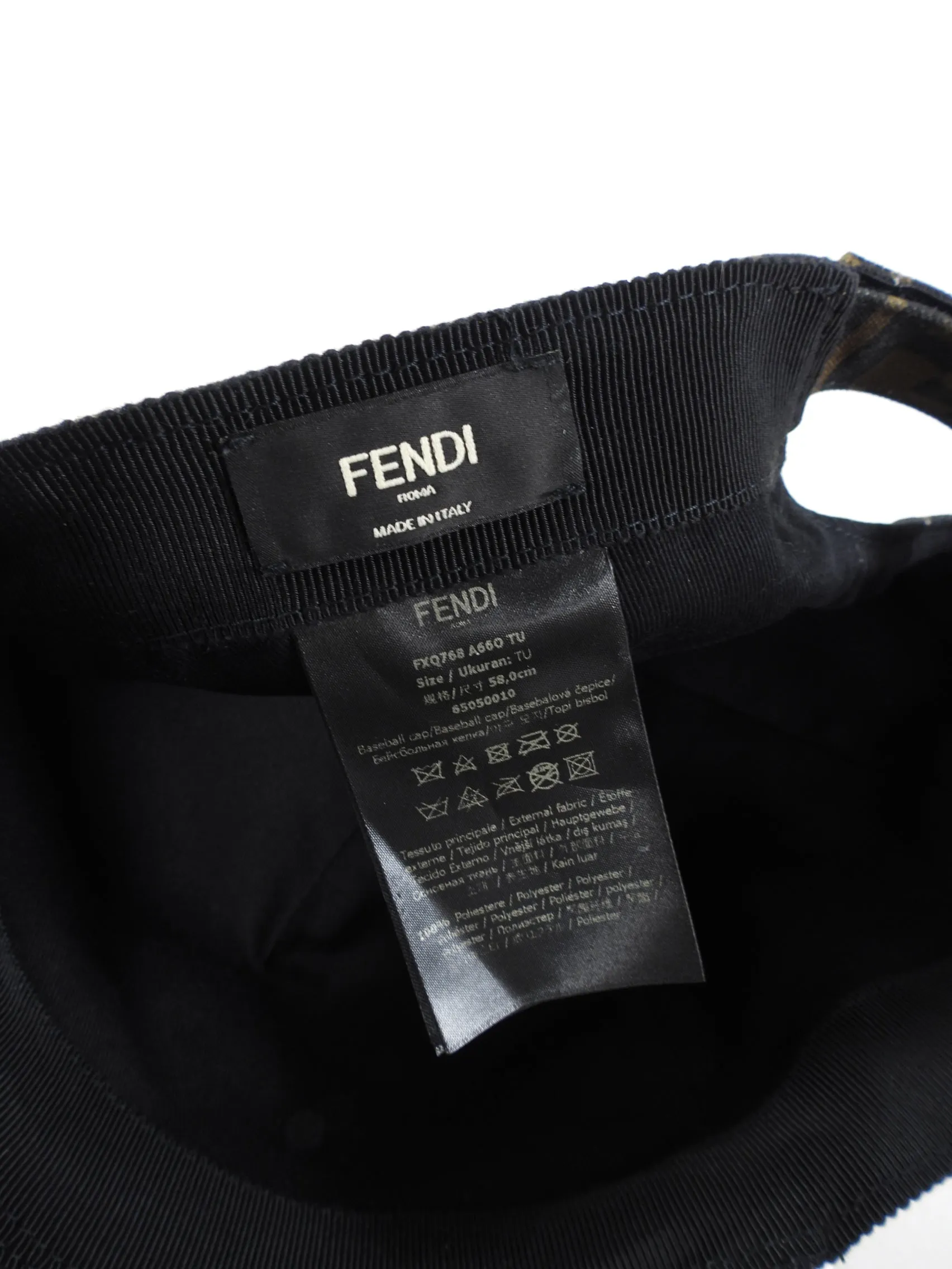Fendi Brown Zucca Monogram Canvas Cap