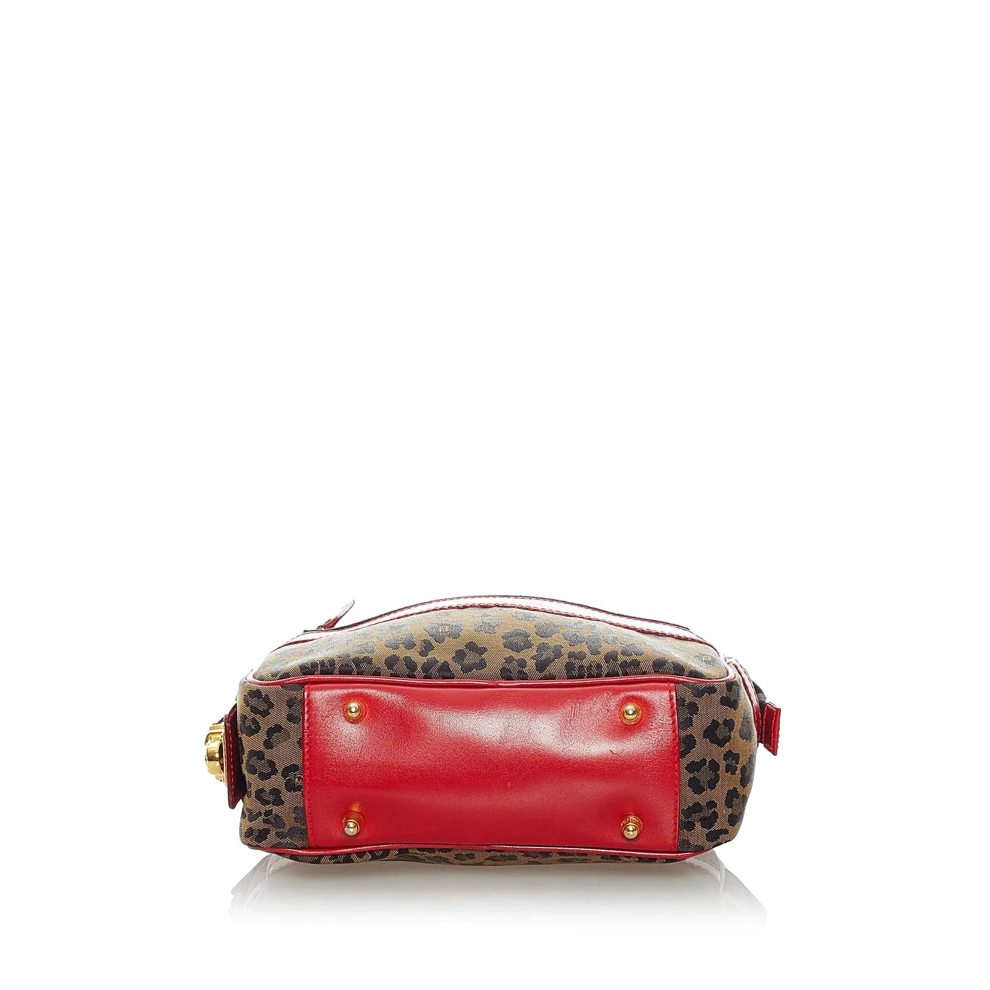 Fendi Leopard Print Nylon Satchel (SHG-37306)