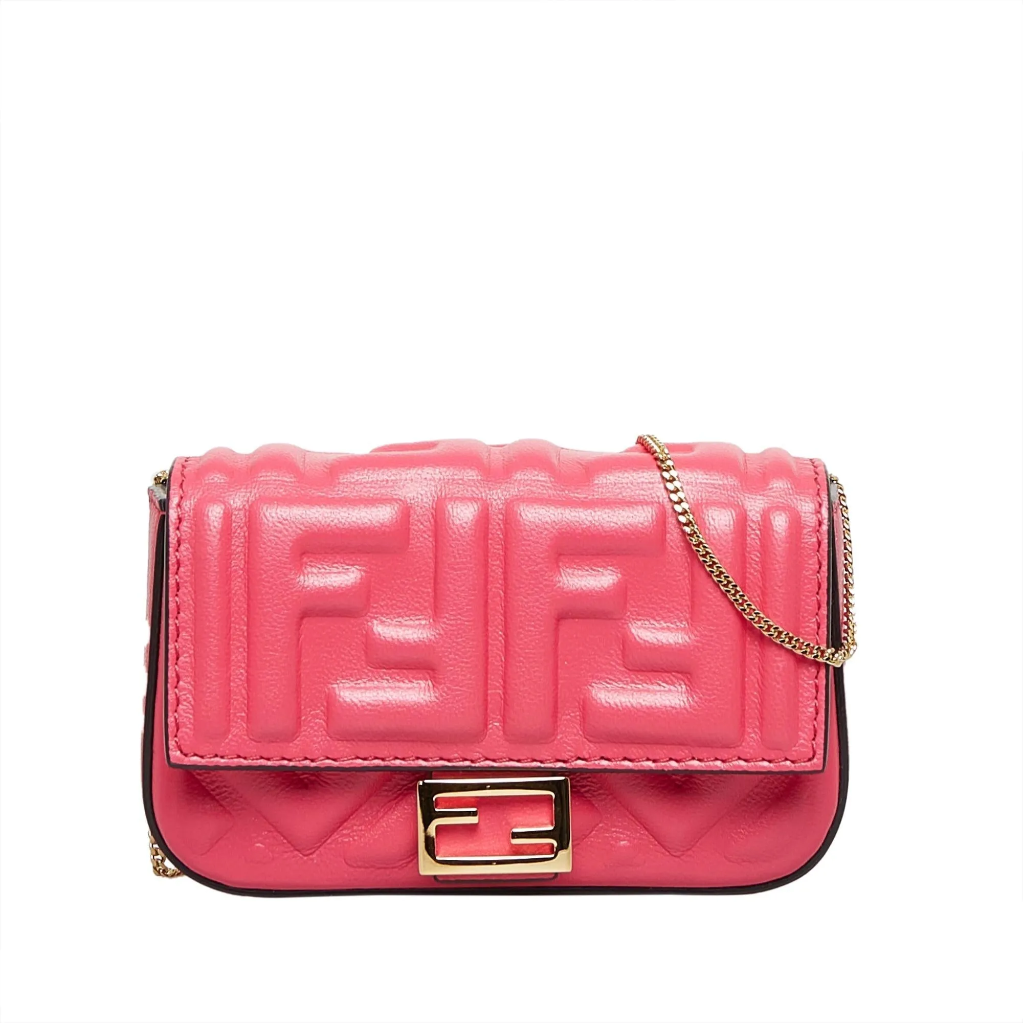 Fendi Zucca Embossed Nano Baguette Charm (SHG-UkSPt4)