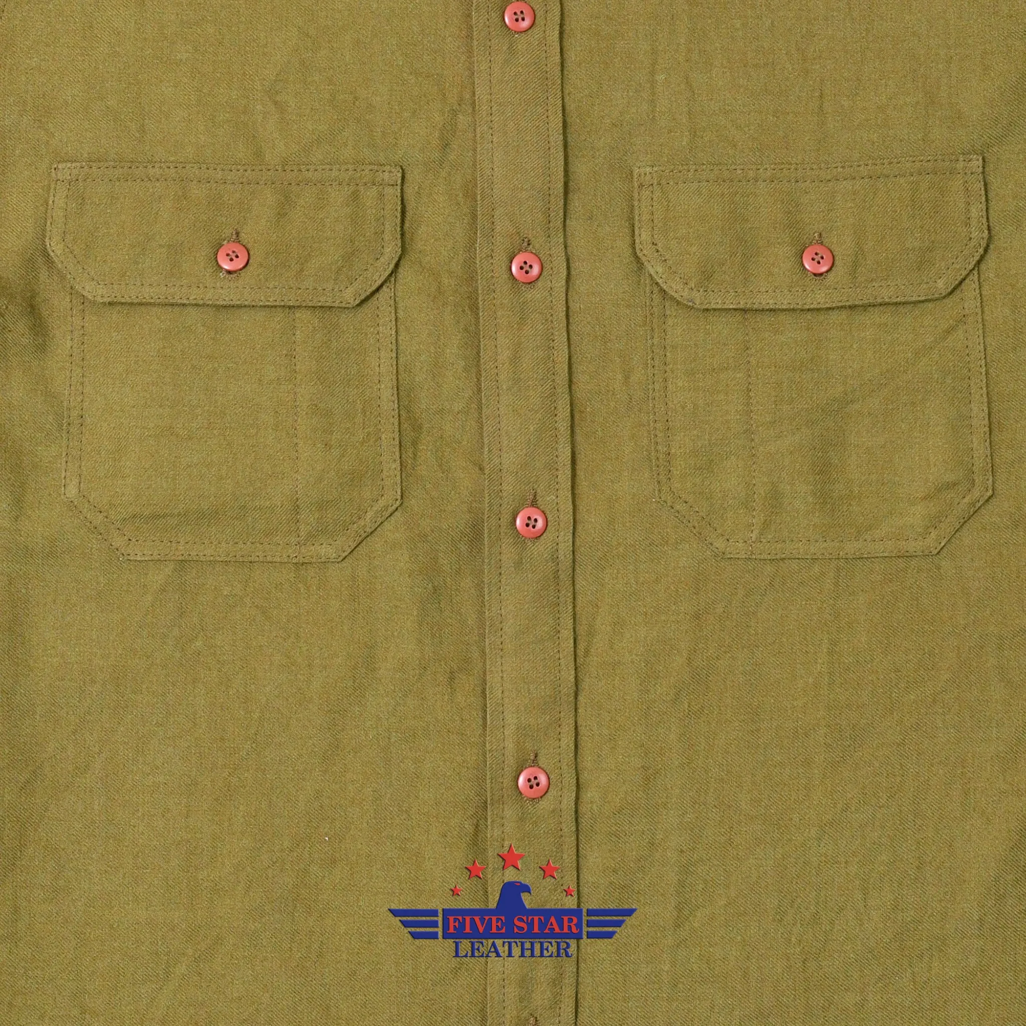Fivestar Leather Men US Army Officers Wool Shirts