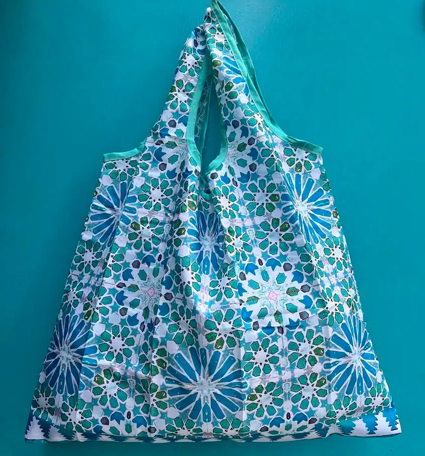 Fold up Shopping Bag - Casablanca Tile