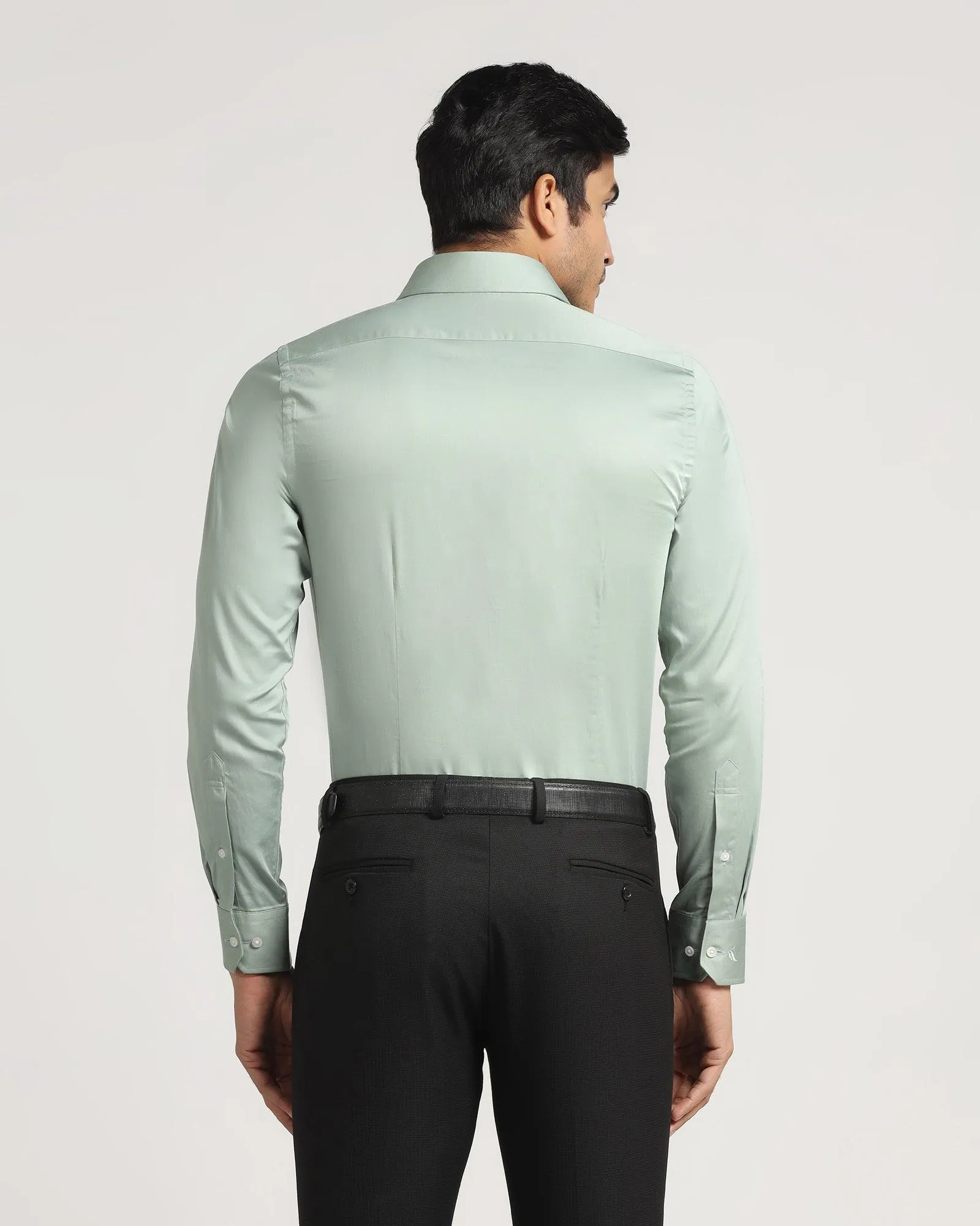 Formal Dusty Green Solid Shirt - Simble
