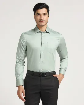 Formal Dusty Green Solid Shirt - Simble
