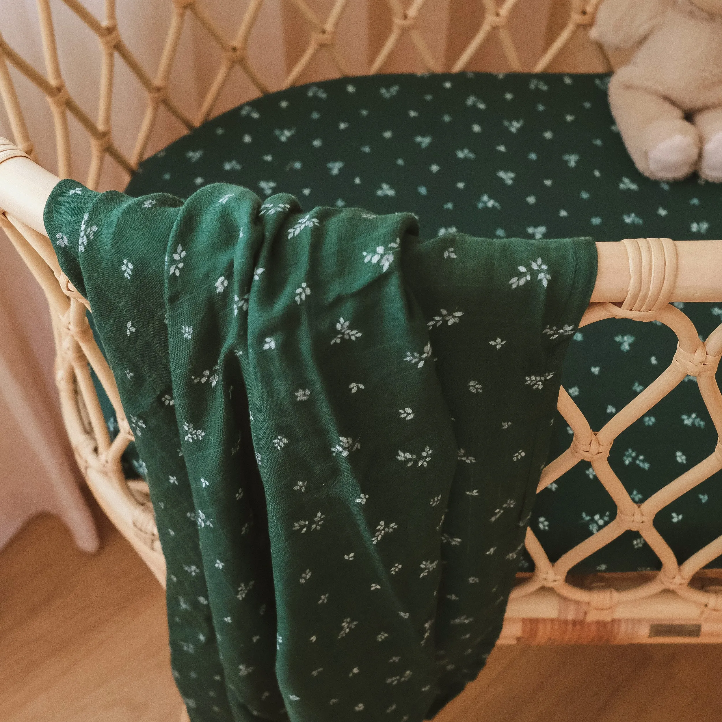 Fox & Fallow Organic Muslin Wrap - Spruce