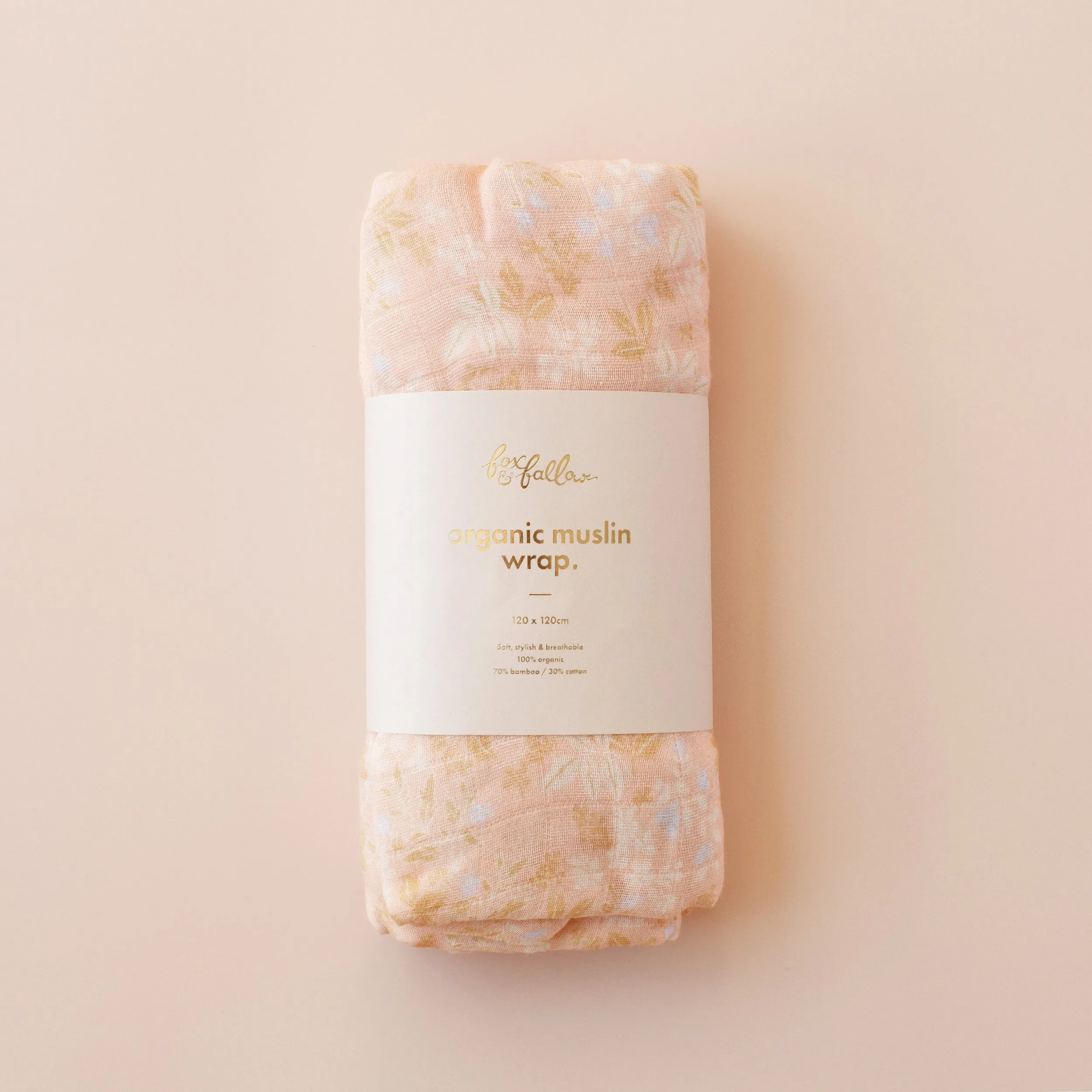 Fox & Fallow Organic Muslin Wrap - Wild Peony