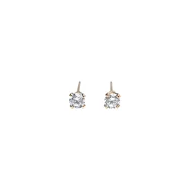 Gold Filled Crystal Studs | Clear