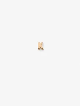 K Earring in 18k Gold
