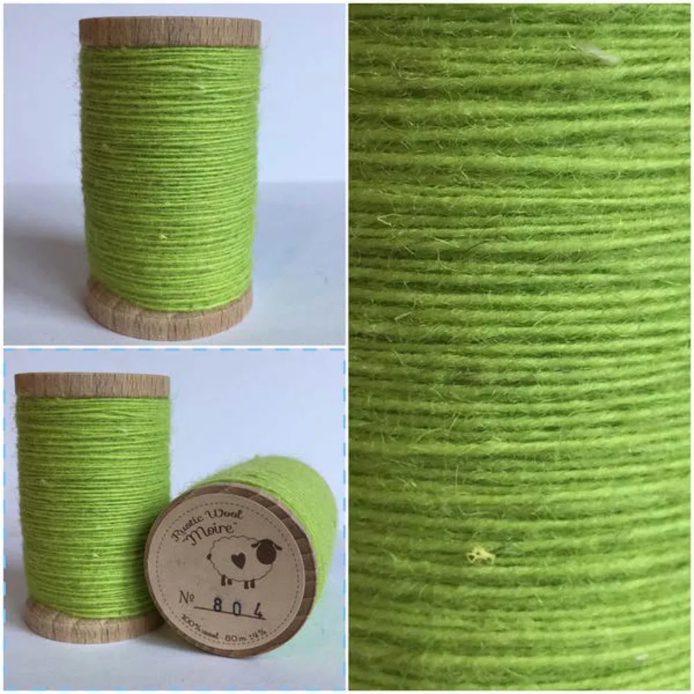 KEY LIME Hand Dyed YARD Wool Fabric for Wool Applique and Rug Hooking