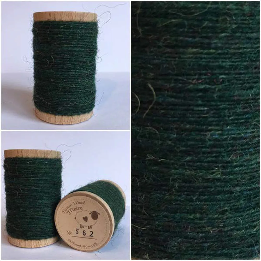LEAF GREEN Hand Dyed HALF YARD Wool Fabric for Wool Applique and Rug Hooking
