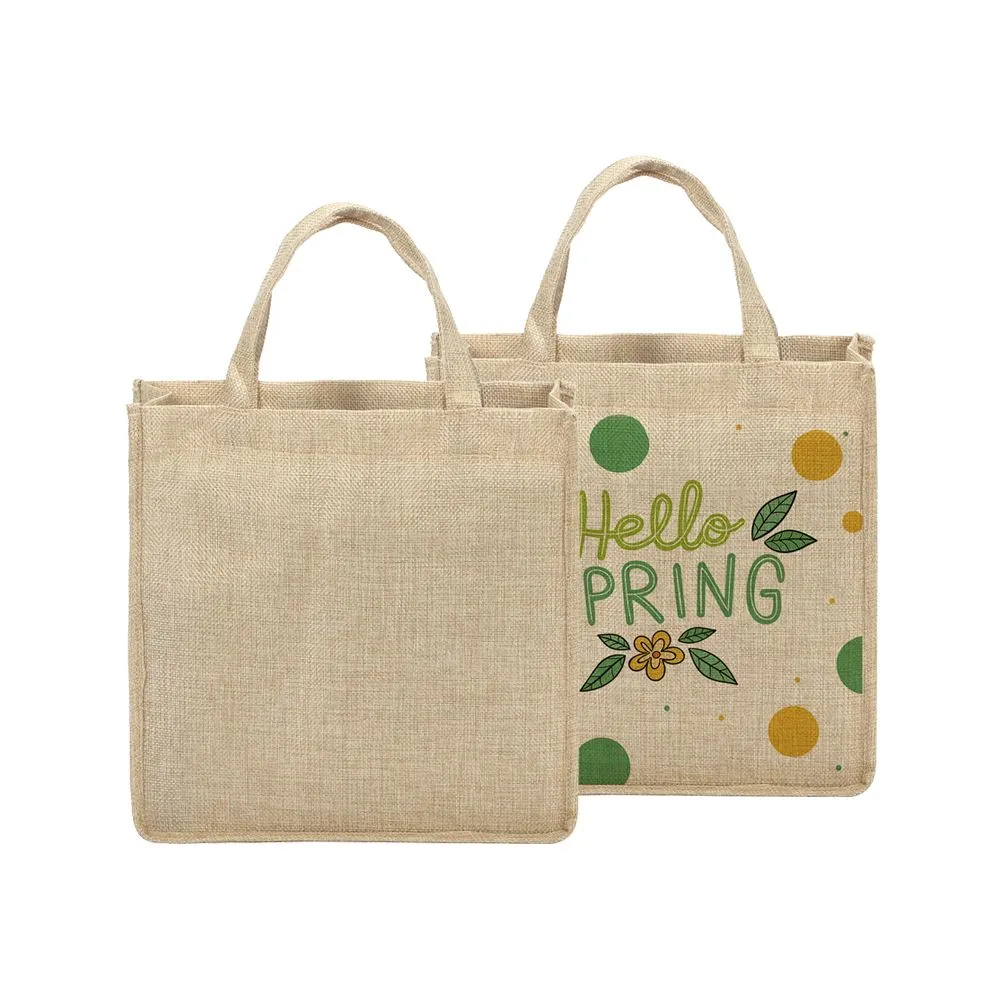 Linen Tote Bag Natural - 25 x 25 x 10 cm