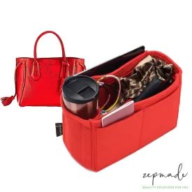 Longchamp Le Foulonné, Le Pliage, Pénélope Bag Models Organizer Insert, Bag Organizer with Single Bottle Holder and Exterior Pockets
