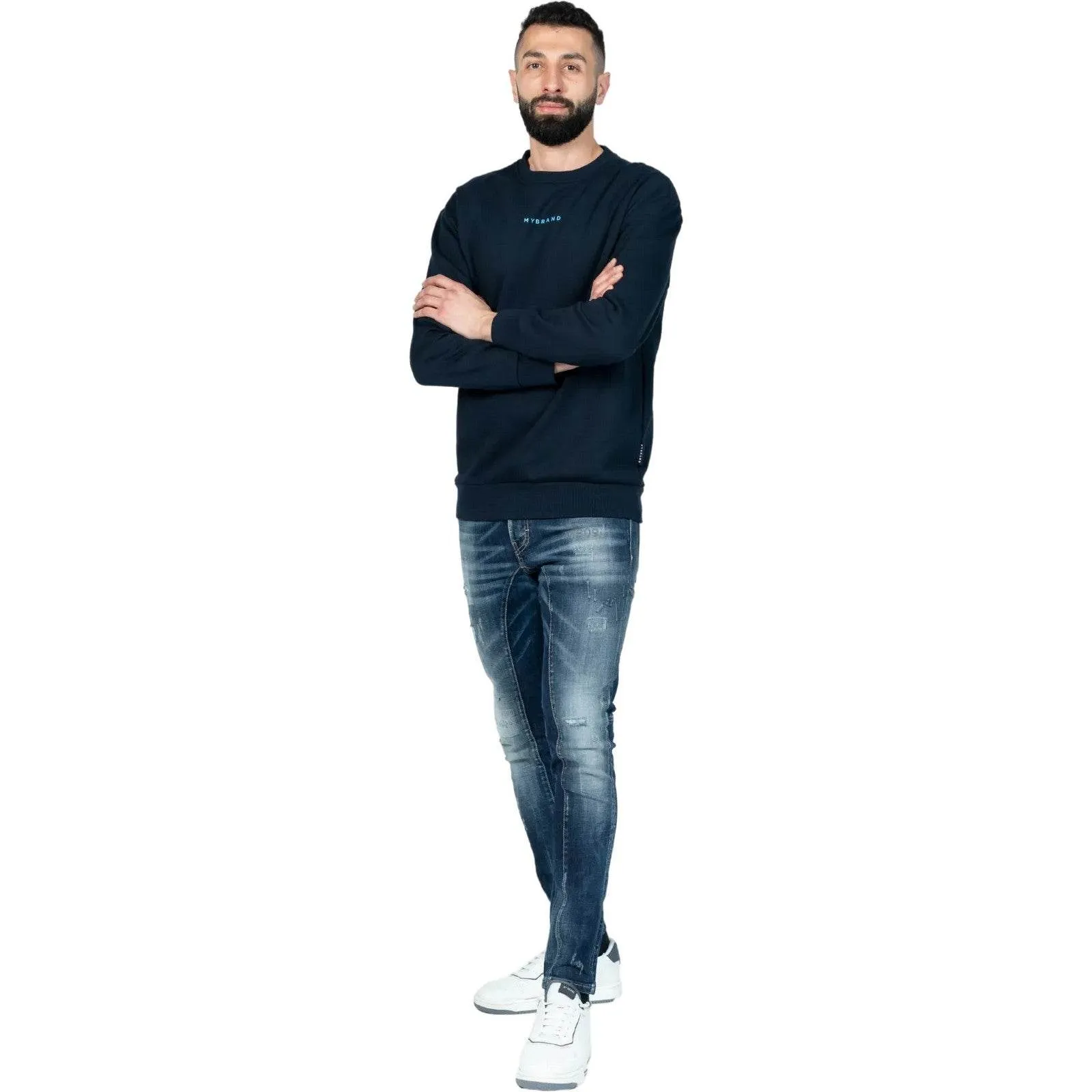 Maglioni Uomo My Brand - My Brand Back Sweater Navy - Blu
