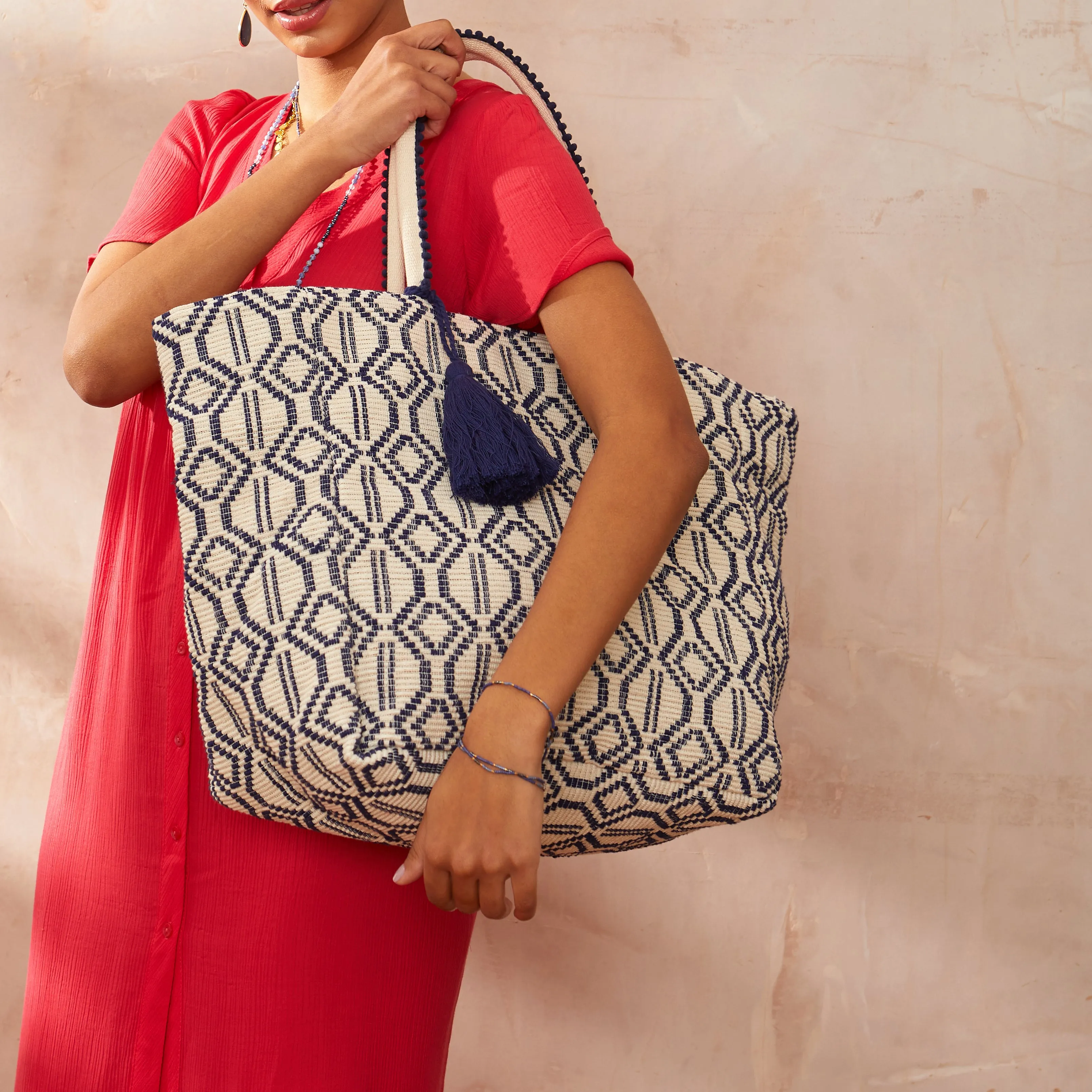 Marseille Navy Tote Bag
