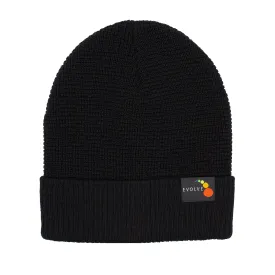 Merino Wool Beanie - Black