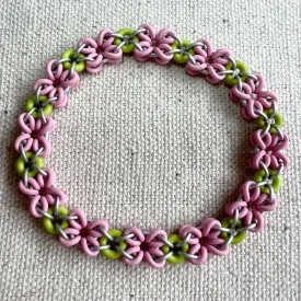 Mini Dimensional Flower Stretch Bracelet kit with FREE video - Cupcake Pink and Bright Kiwi