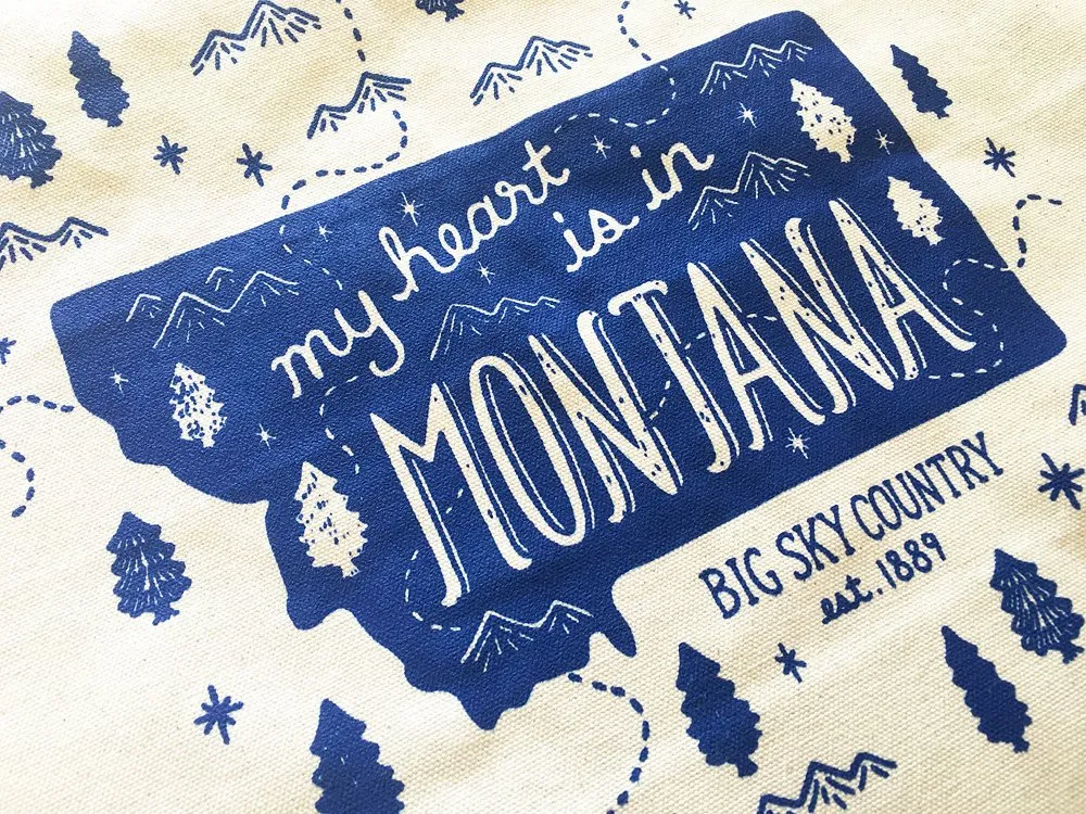 My Heart is in Montana, Tote Bag
