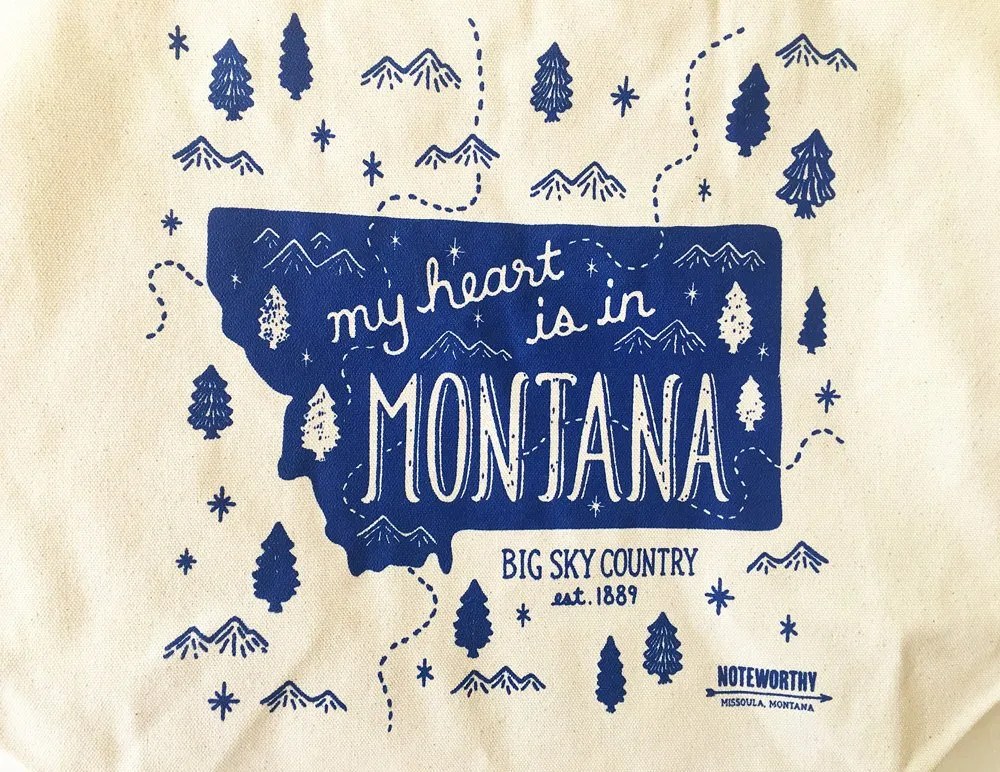 My Heart is in Montana, Tote Bag