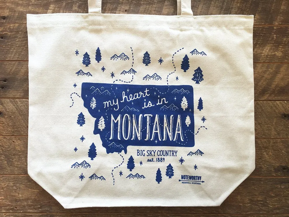 My Heart is in Montana, Tote Bag