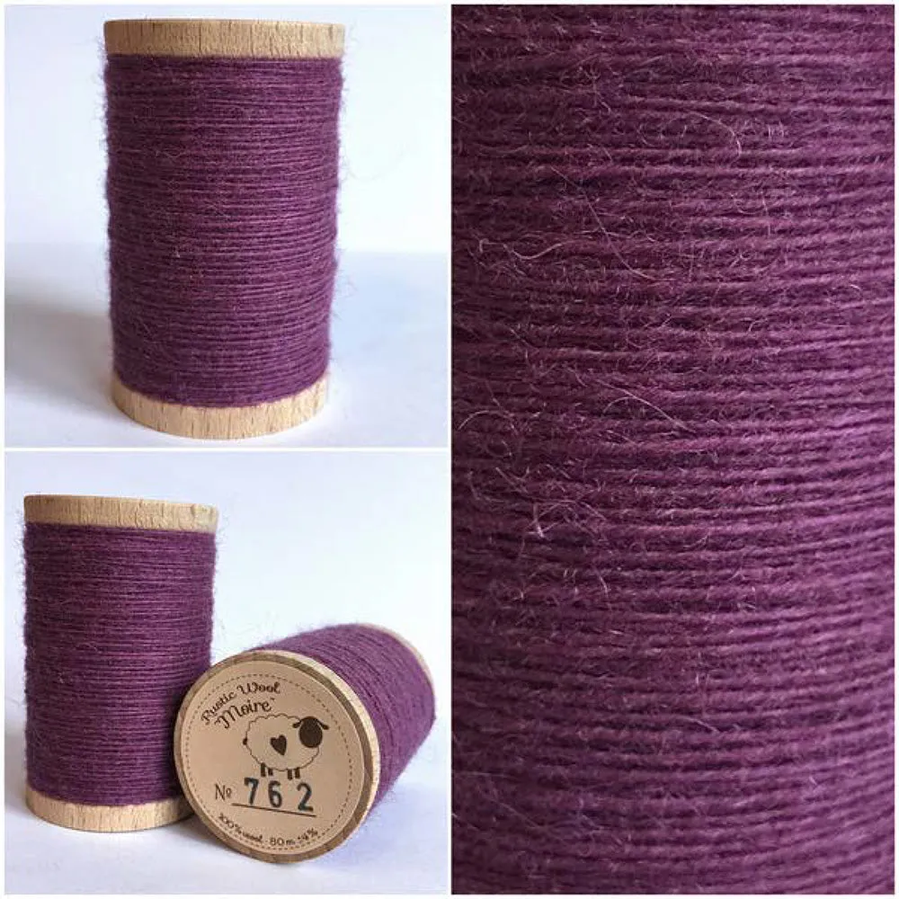 PURPLE Hand Dyed HALF YARD Wool Fabric for Wool Applique and Rug Hooking