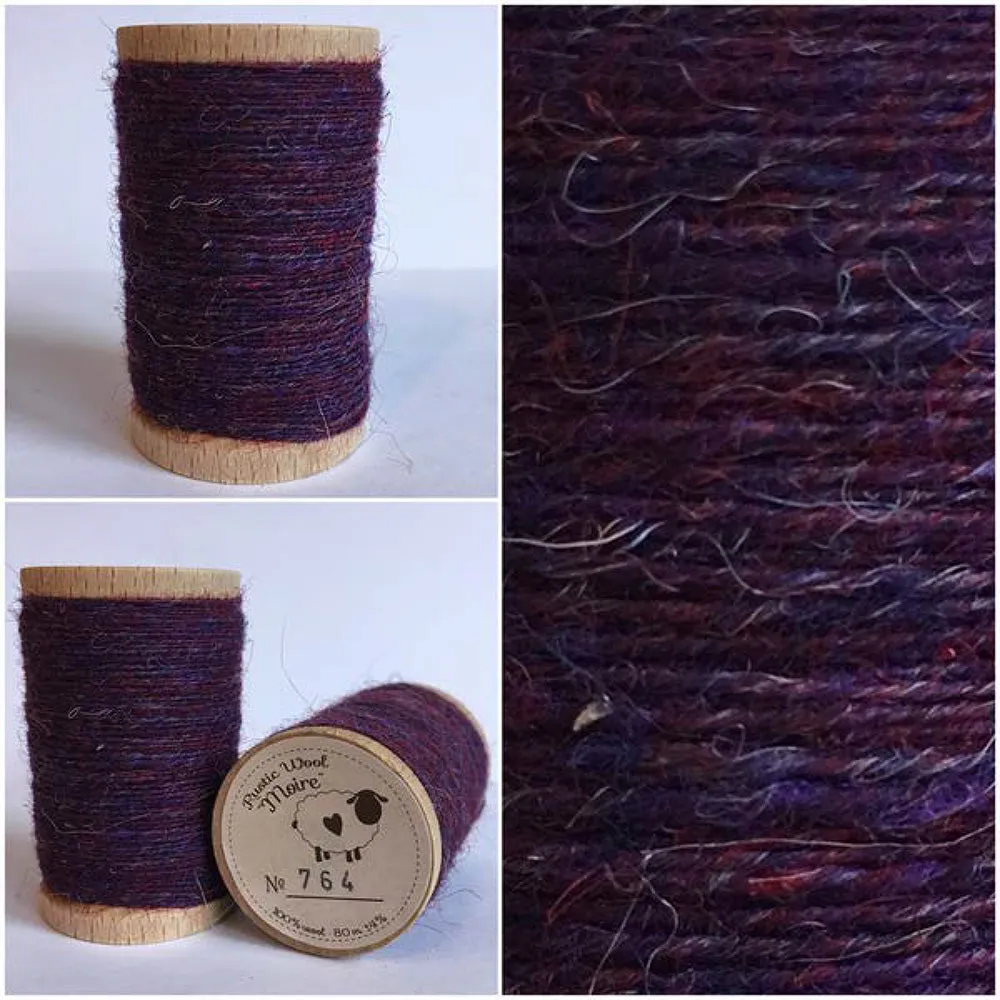 PURPLE Hand Dyed HALF YARD Wool Fabric for Wool Applique and Rug Hooking