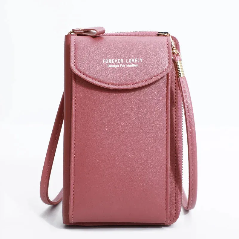 Shoulder Mini Leather Phone Card Holders Wallet