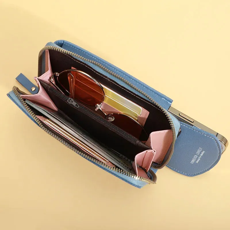 Shoulder Mini Leather Phone Card Holders Wallet