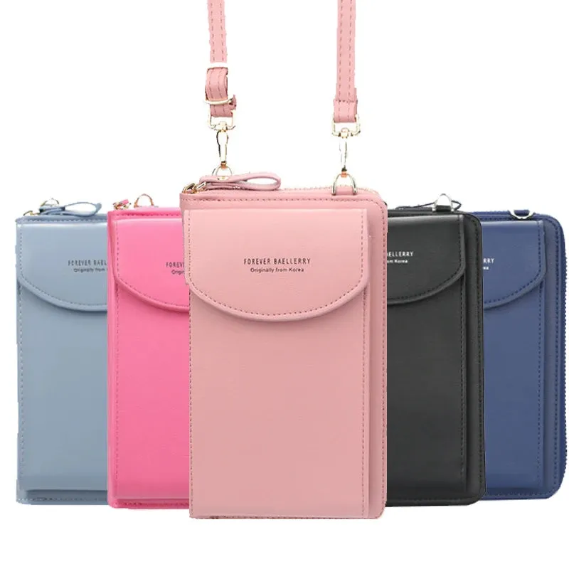 Shoulder Mini Leather Phone Card Holders Wallet