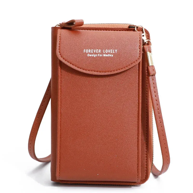 Shoulder Mini Leather Phone Card Holders Wallet
