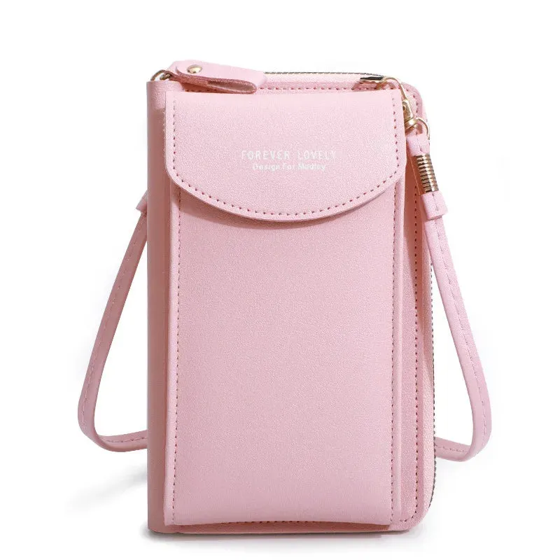 Shoulder Mini Leather Phone Card Holders Wallet