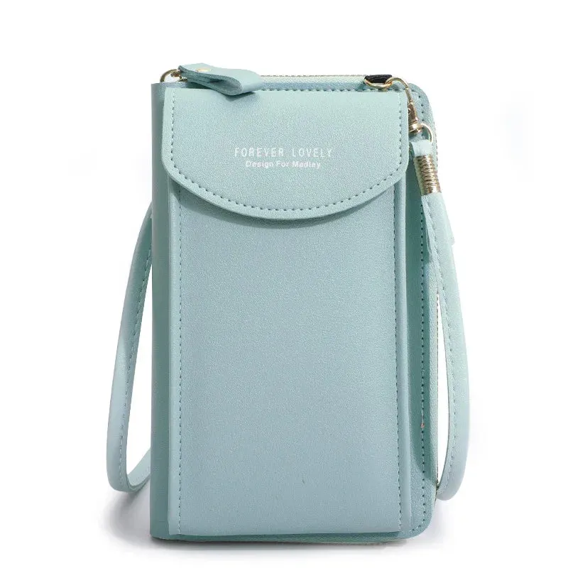 Shoulder Mini Leather Phone Card Holders Wallet