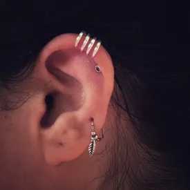 Silver 4 Strings Helix Cuffs (clip-on)