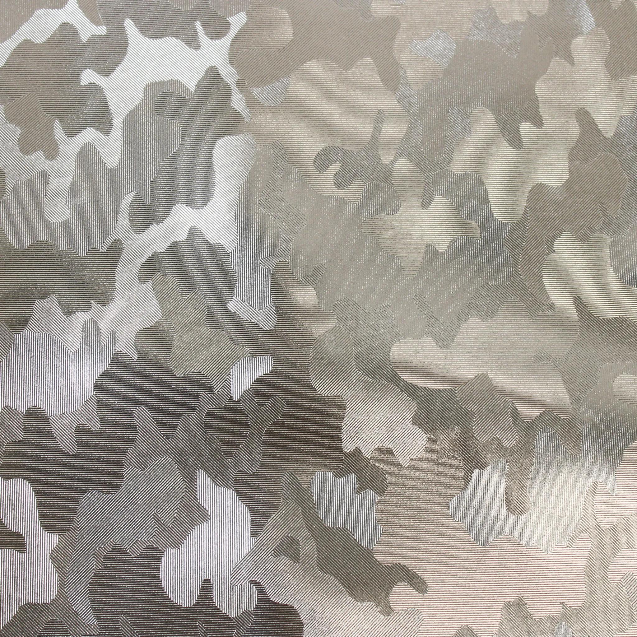 SILVER CAMOUFLAGE COW HIDE