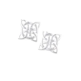 Sterling Silver Celtic Square Studs