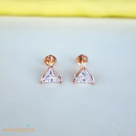 Triangle Rosegold Earrings size 2