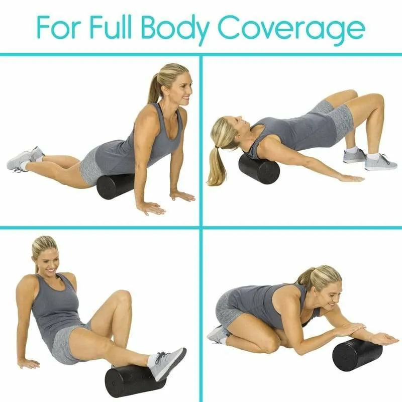 Vive Health 36" Massager Foam Roller - Black