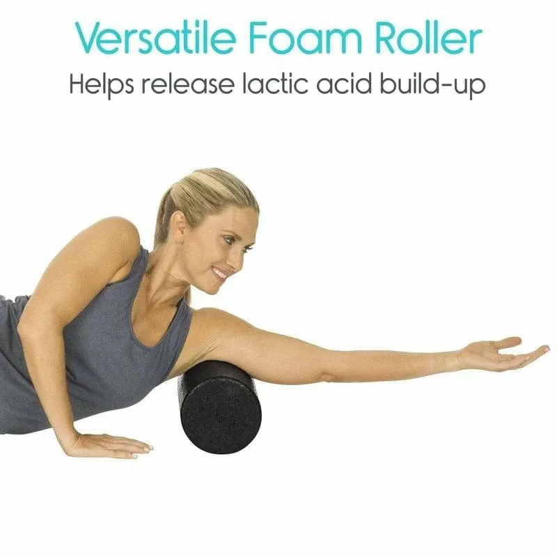 Vive Health 36" Massager Foam Roller - Black