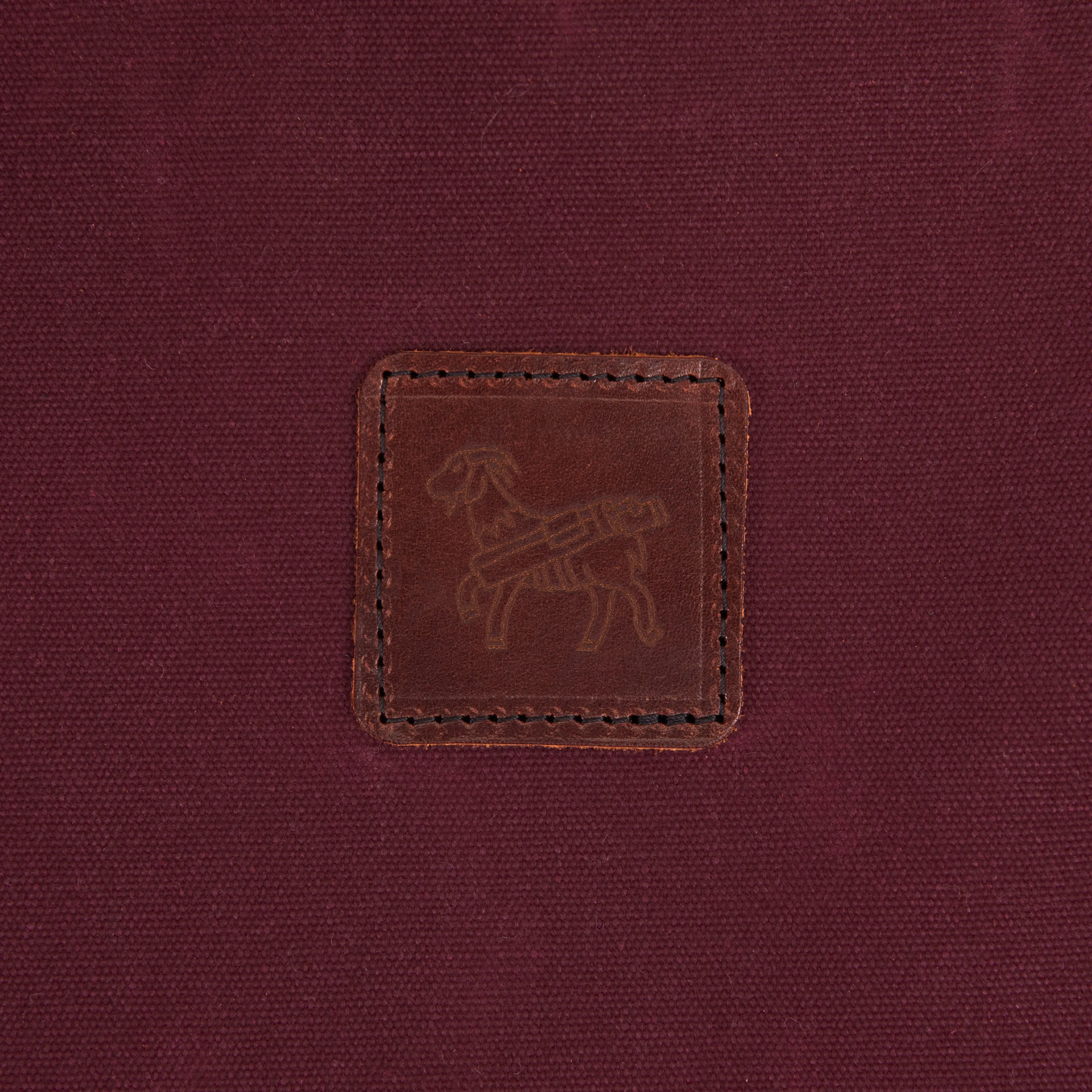 Waxed Canvas Tote Bag - Burgundy