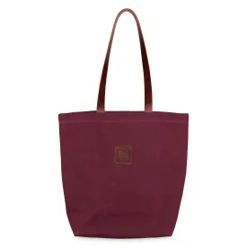 Waxed Canvas Tote Bag - Burgundy