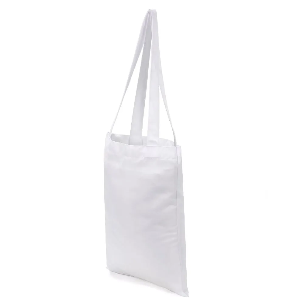 White Polyester Tote Shopping Bag - 26cm x 34cm